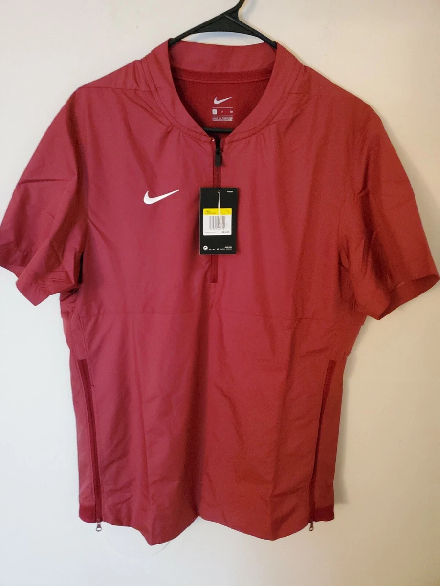 New Nike AO5859 692 1 4 Zip maroon Windbreaker Football Men s small 65 Retail