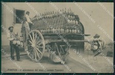 Firenze Città Scaricamento Vino Fiaschi cartolina WX0988