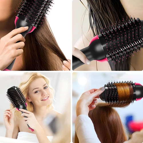 4 in One Hot Air Brush One-Step Hair DAnti-Frizz Blowout Straighten Curling Comb - Picture 12 of 15