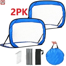 4x3 ft Soccer Goal Net Set of 2 Portable Pop-up Football Net for Kids Youth Teen