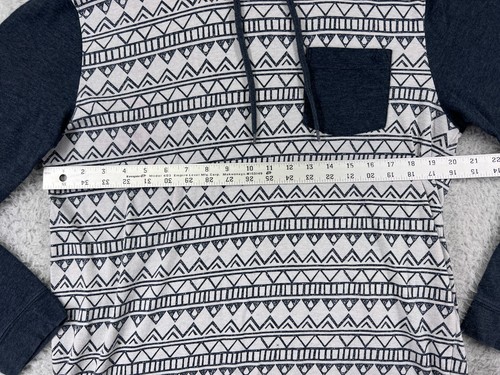 Volcom Sweater Youth Boys Large Black White Southwest Pattern Lightweight Hoodie - Picture 12 of 15