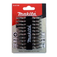 MAKITA D-31740 Screwdriver Bits 10 pcs Set Double-ended Bit 65mm PH2
