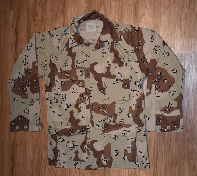 USGI 6 COLOR CHOCOLATE CHIP DESERT CAMO COAT ARMY VINTAGE SMALL REG