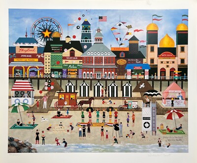 Jane Wooster Scott FOOTPRINTS IN THE SAND Hand Signed Limited