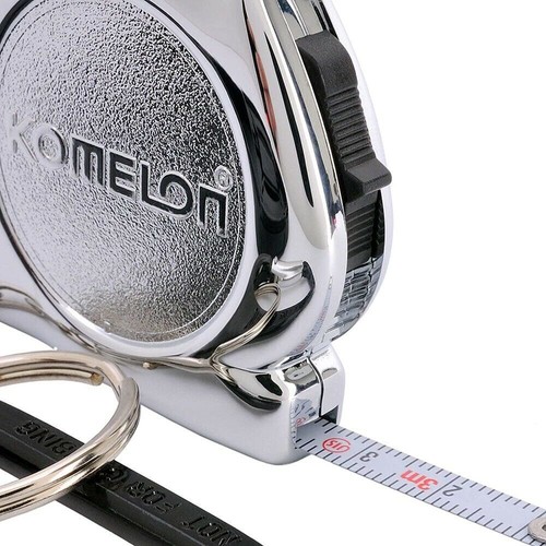 Komelon Chrome Case Tape Measure / Steel Pocket Key Chain / 3m(9.84ft) / KMC-74K - Picture 7 of 11