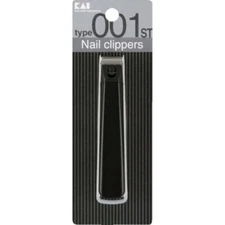 KAI Nail Clipper Stainless Steel Black Beauty Tool Type001 M Made in Japan