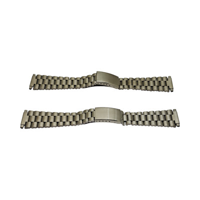 2 X VINTAGE ST. STEEL -  22 MM - NEW OLD STOCK - WATCH BRACELET - STRAP BAND