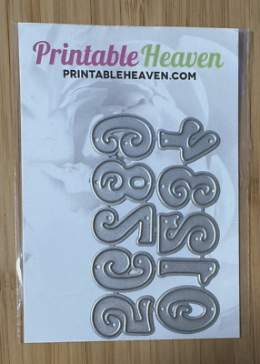10 Zahlen Metall Stanzformen Set vom druckbaren Himmel. L