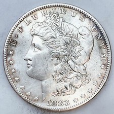 1883-O AU UNCIRCULATED MORGAN SILVER DOLLAR 90% SILVER $1 US COIN -NICE! J80