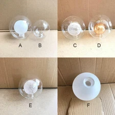 Gold Clear White 0.8" Fitter Opening G9 Glass Shade Replacement with Thread