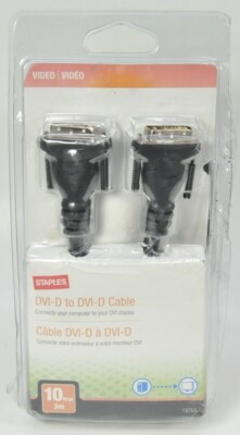 STAPLES DVI-D TO DVI-D CABLE 10  18768          