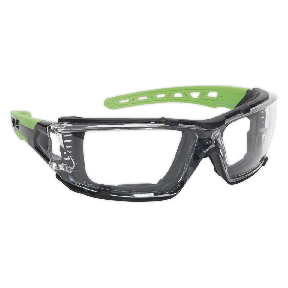 Sealey SSP68 Safety Glasses Spectacles EVA Foam Lining Clear Anti Scratch Lens - Image 2 of 4