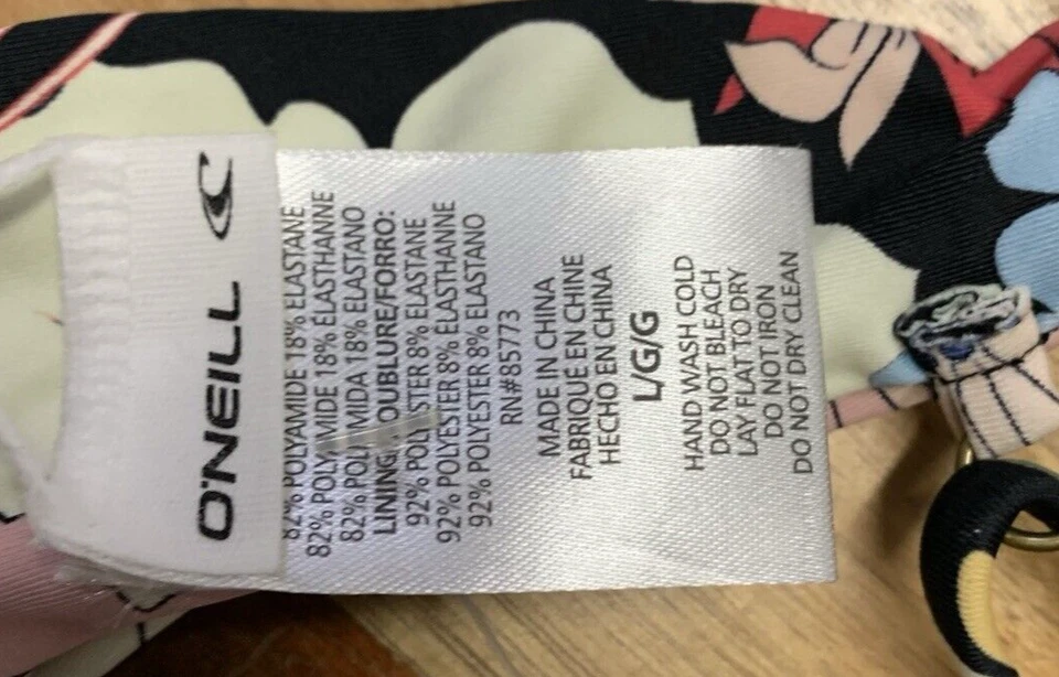 Hurley Juniors Large Bikini Top Floral Reversible NEW - Image 3 of 3