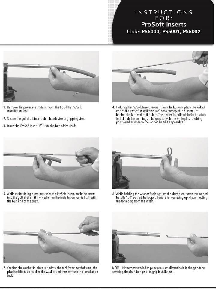 Golf Steel Shaft ProSoft Vibration Dampening Insert Starter KitTool