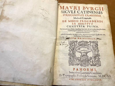 1611 MAURI BURGII-SICULI CATINENSIS-METHODI CRIMINALIS DE MODA PROCENDI