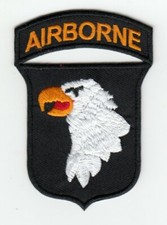 Patch 101st AIRBORNE US rare type 8 fabrication précoce  WW2 - REPRODUCTION