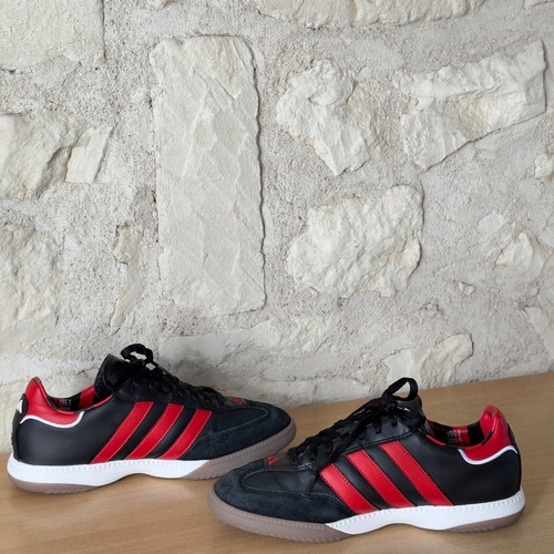 Vintage Adidas Samba AC Milan Rossoneri Rare Baskets en cuir à lacets EU 43 1/3 - Photo 2/17