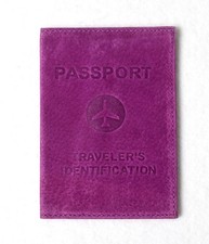 LEATHER SUEDE PASSPORT CASE