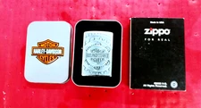 VINTAGE ZIPPO LIGHTER 2001 HARLEY DAVIDSON GEARS RARE NEW IN ZIPPO / HARLEY BOX