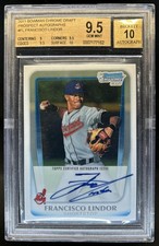 2011 Bowman Draft & Prospects Francisco Lindor Chrome Auto #BCAP-FL BGS 9.5/10