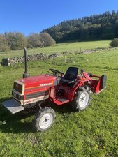 Yanmar F14d 4x4 Diesel Compact Tractor With Winton Flail Mower.