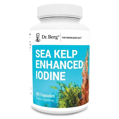 Dr. Berg Sea Kelp Enhanced Iodine - 200 mcg of Premium Iodine - Seaweed Blend...