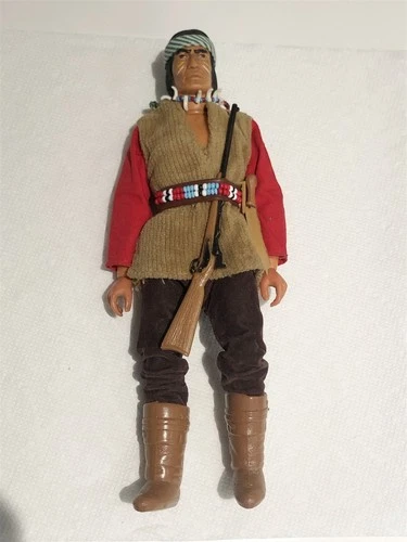 1970s MARX THE LONE RANGER RED SLEEVES INDIAN FIGURE BEAUTIFUL CONDITION