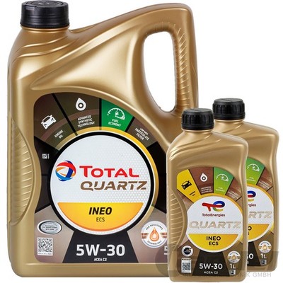 1x5+2x1 L TOTAL QUARTZ INEO ECS 5W30 MOTORÖL passend für PSA B71 2290 ACEA C2