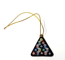 Pool Billiards Triangle Rack Balls Christmas Tree Ornament Hanging Decoration