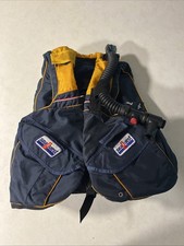 SeaQuest SEA JACKET V Scuba Vest Diving Size Medium M Canada Navy Blue, Yellow