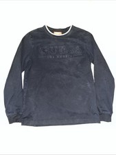 Guess Los Angeles Fleece Pullover Sweater Medium Black