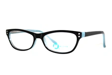NEW MODERN OPTICAL ADORABLE BLACK BLUE AUTHENTIC EYEGLASSES FRAMES 47-15-135MM