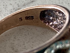 Swarovski Crystal Ring Rose Gold Vermeil  Chocolate & Clear Crystals — photo 4