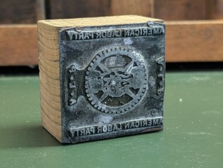 "American Labor Party A.L.P." Printing Letterpress Type Metal on Wood Block