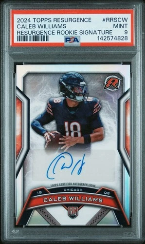 2024 Topps Resurgence Rookie Signatures Caleb Williams Silver Auto Mint PSA 9
