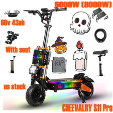 Cheevalry S11 PRO 8000W Dual Motor E-Scooter 60V  43Ah 85KM/H Off-road E-Scooter