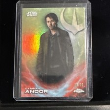 2025 Topps Chrome Star Wars Sapphire Cassian Andor Green #/99