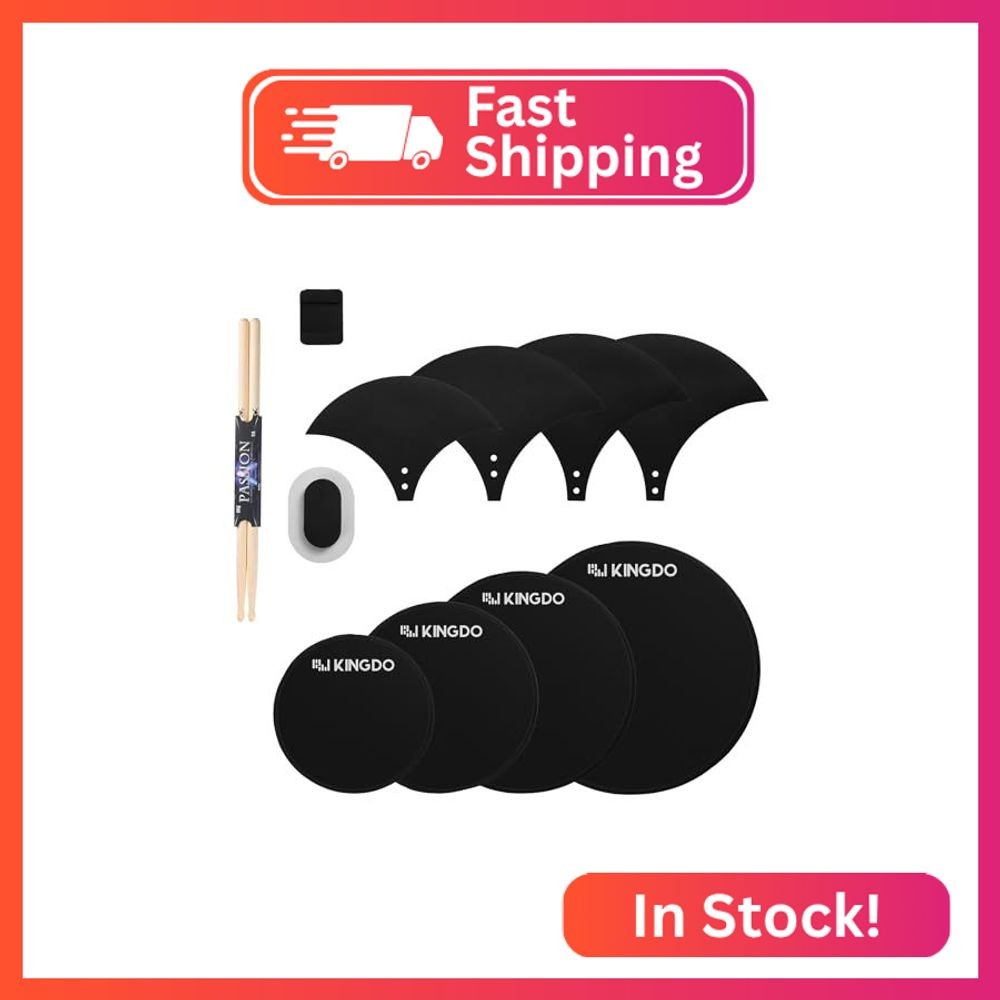11 Pieces Cymbals Mute Pads Set with Snare Drum Pad,and Hi Hats Set Pad,Foam Dru