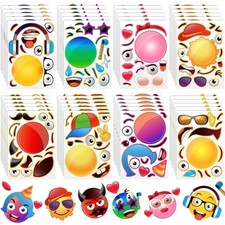 48 Pieces Make a Face Own Stickers, Make Your Own Face Stickers Occupation Post