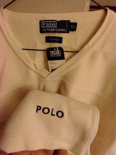 NWT VINTAGE POLO RALPH LAUREN 1992 STADIUM MENS XXL V NECK SWEATER COTTON USA