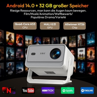 8K Projektor AutoFoku 1080P Full HD Beamer WiFi LCD Heimkino