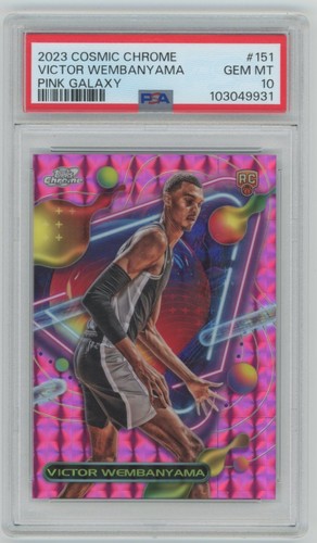 Victor Wembanyama [Pink Galaxy Refractor] #151 2023 Topps Cosmic Chrome card