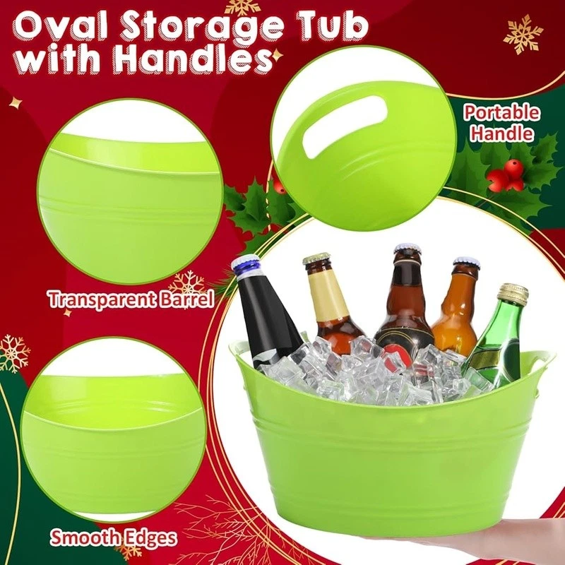 Paquete de 24 cubos de hielo ovalados multiusos bañeras para bebidas fiestas eventos barbacoas camping Foto 4 de 4