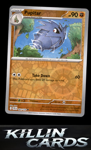 Reverse Holofoil Pupitar 081/159 Pokemon Common SV09: Journey Together Card NM