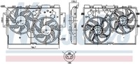 LüFter MotorküHlung Nissens 850004 Kunststoff 250W 12V FüR Fiat Ducato Bus 100 3