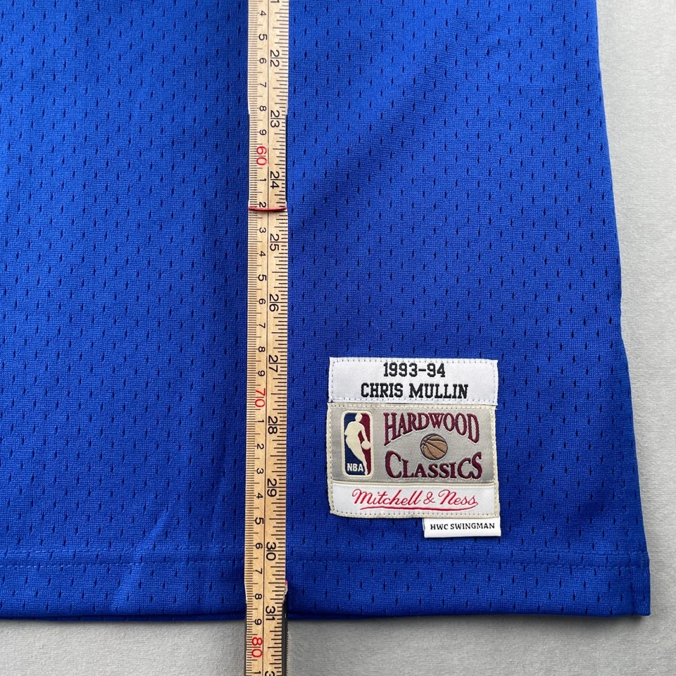 Golden State Warriors Jersey Men M Blue Mitchell & Ness Swingman Chris Mullin 17 - Image 4 of 4