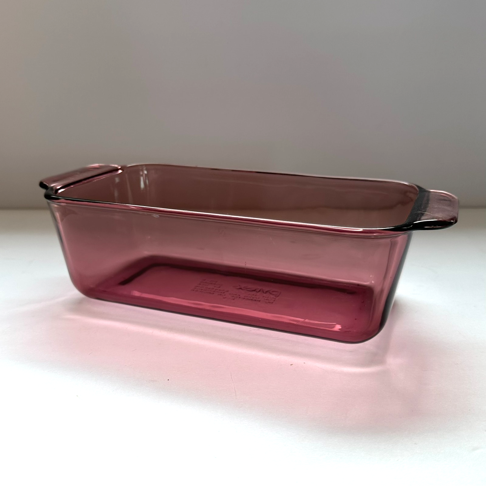 Vintage Pyrex 213-R Cranberry Glass Bread Loaf Pan | 1.5 Qt 1.5L | 8.5x4.5x2.5