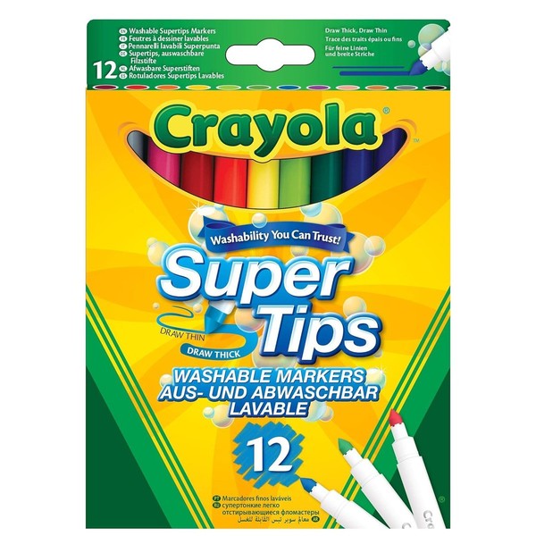 Crayola Supertips Waschbare Filzstifte 12Er Pack Malstifte Kinder Malset-image