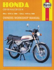 Haynes Workshop Manual 569 Classic Honda CB100 N CB125 N 1978 to 1986