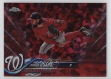 2018 Chrome Sapphire Edition Topps Online Exclusive Red 10/10 Tanner Roark 12i0